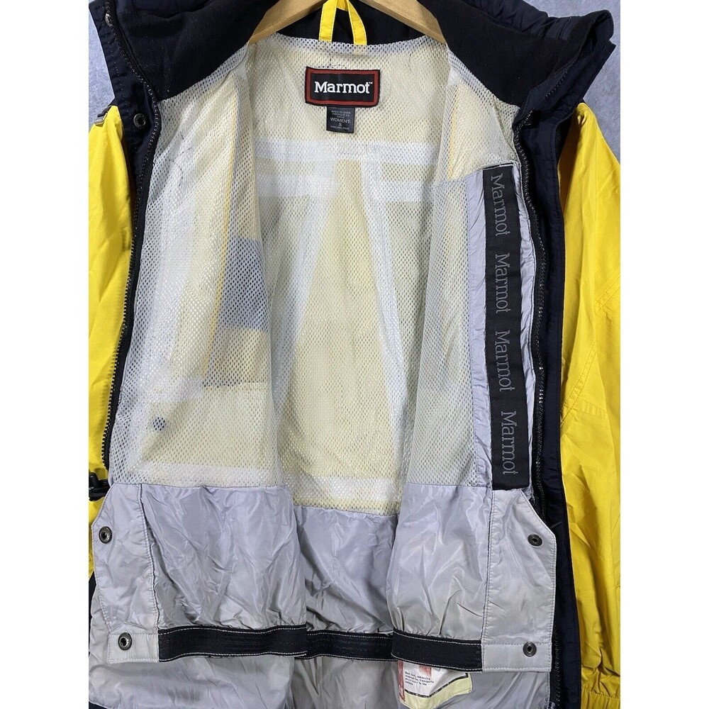 VINTAGE Marmot Jacket Womens Small Yellow Gore-tex Snowboard Ski‎ Winter Coat - Picture 6 of 16